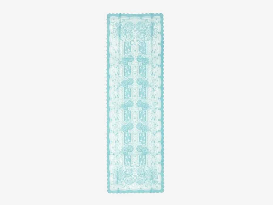  Knitted Panel Patterned Runner Sultan Turquoise