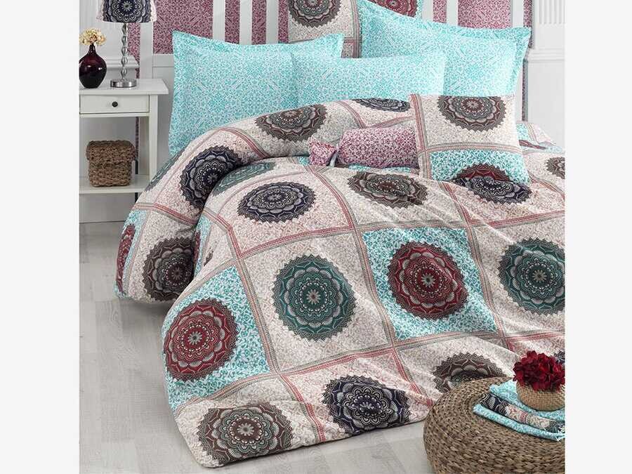 Best Class - Oryantel 100% Cotton Double Duvet Cover Set Blue Best Class - Oryantel 100% Cotton Double Duvet Cover Set Blue