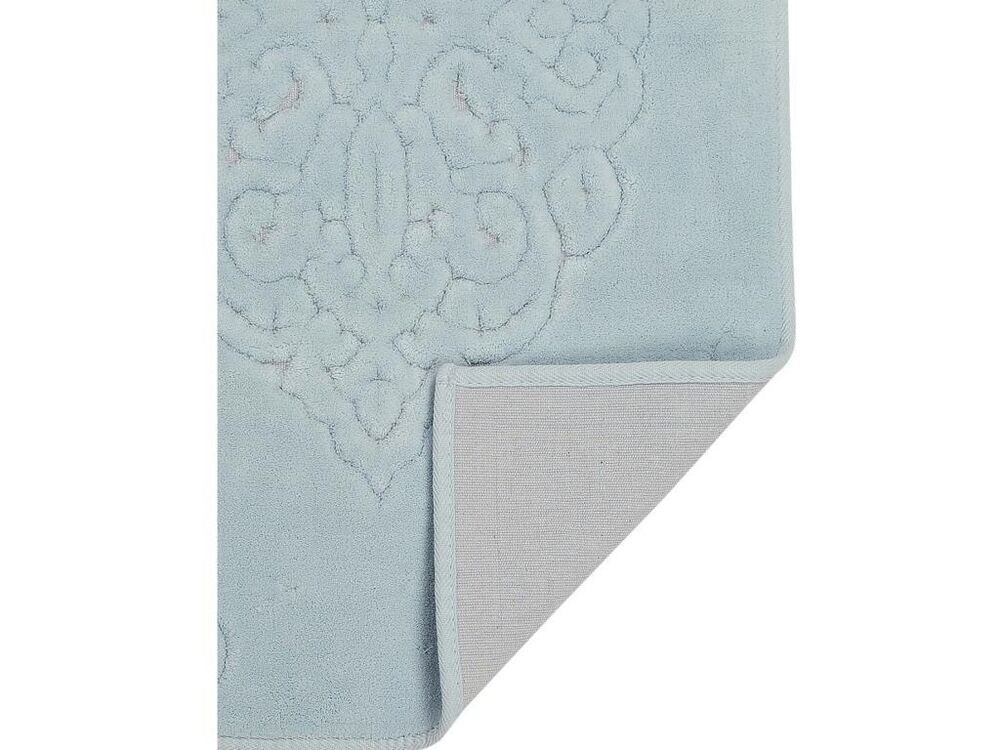 Ottoman Cotton Bath Mat Set of 2 Cyan - Thumbnail