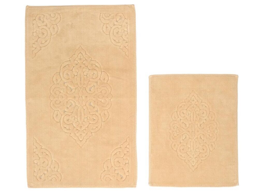 Osmanlı Cotton Bath Mat Set 2 PCS - Cappucino - Thumbnail