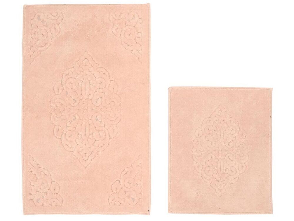 Ottoman Cotton Bath Mat Set of 2 Powder - Thumbnail