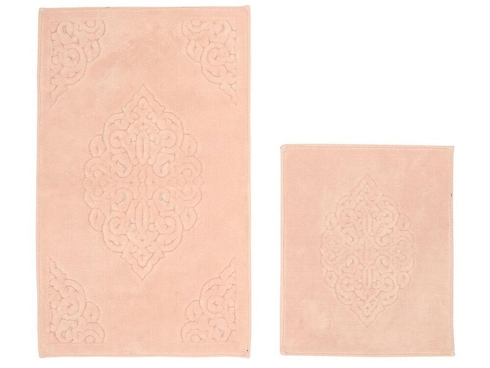 Ottoman Cotton Bath Mat Set of 2 Powder