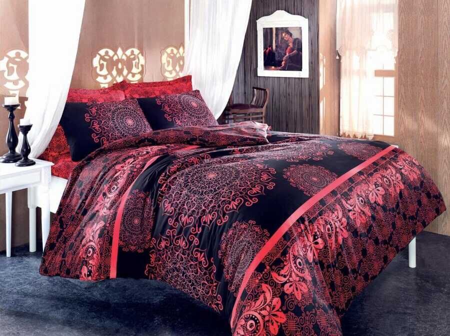 Ottoman Single Duvet Cover Set Red