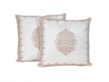 Ottoman Velvet Cushion's Cover 2 PCS - Cream - Thumbnail