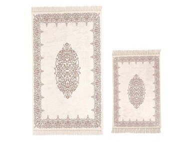 Ottoman Rectangle Bath Mat Set 2 Pcs - Thumbnail