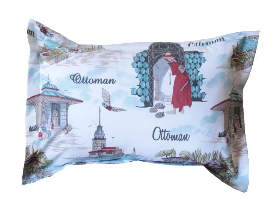 Ottoman Pillow Cover Ice Blue 2 Pcs