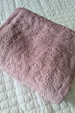 Padisah Double Size Blanket 200x240 cm Cotton/Polyester Fabric Dry Rose - Thumbnail