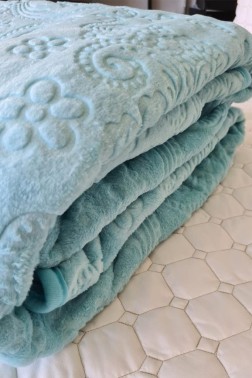 Padisah Double Size Blanket 200x240 cm Cotton/Polyester Fabric Mint - Thumbnail