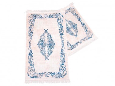 Çeyiz Diyarı - Palace Rectangle Bath Mat Set 2 Pcs Cream Çeyiz Diyarı - Palace Rectangle Bath Mat Set 2 Pcs Cream