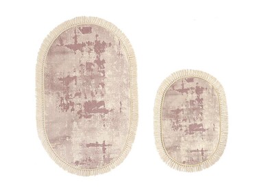 Çeyiz Diyarı - Particle Oval Bath Mat Set 2 Pcs Brown Çeyiz Diyarı - Particle Oval Bath Mat Set 2 Pcs Brown