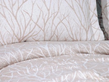 Pastel Double Size Cotton Bedspread Set, Coverlet 250x255 cm Beige - Thumbnail