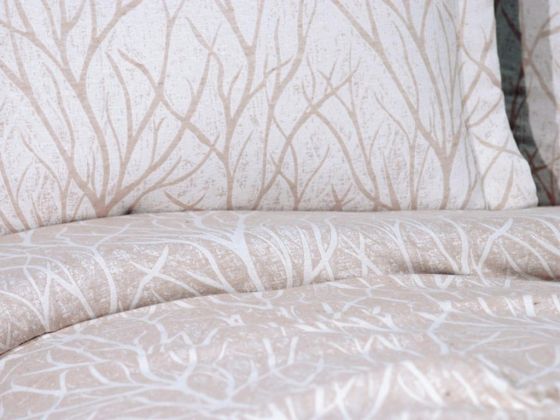 Pastel Double Size Cotton Bedspread Set, Coverlet 250x255 cm Beige