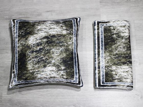 Pastoral Velvet Cushion's Cover 2 PCS - Dark Gray