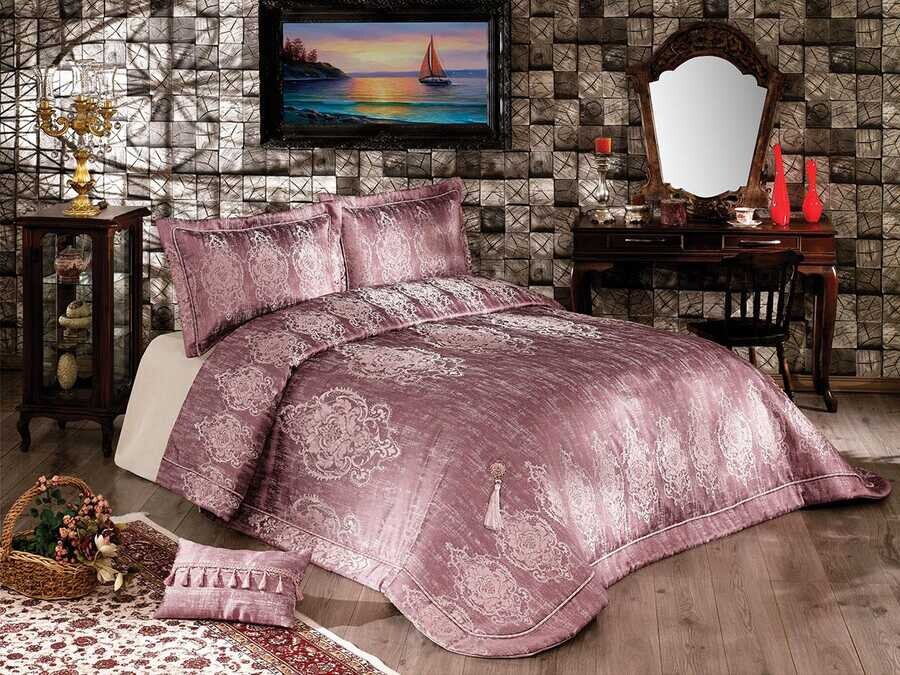 Dowry World - Payitaht Bed Cover Dried-Rose