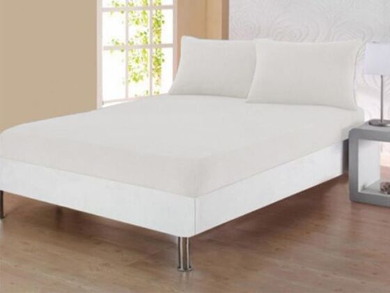  Combed Cotton Double Fitted Sheet White