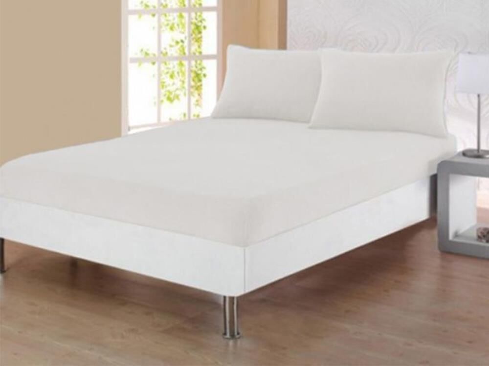  Combed Cotton Single Fitted Sheet White