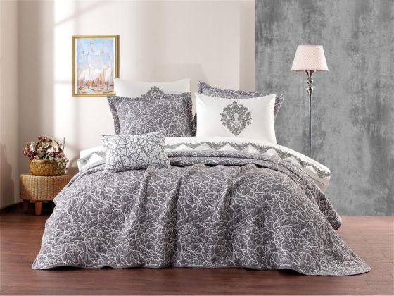 Pervin Double Duvet Cover 8 Pieces Antrachite