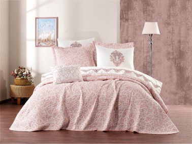 Çeyiz Diyarı - Pervin Double Duvet Cover 8 Pieces Salmon Çeyiz Diyarı - Pervin Double Duvet Cover 8 Pieces Salmon