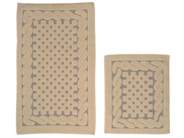 Pitikare Cotton Bath Mat Set 2 PCS - Cappucino - Thumbnail