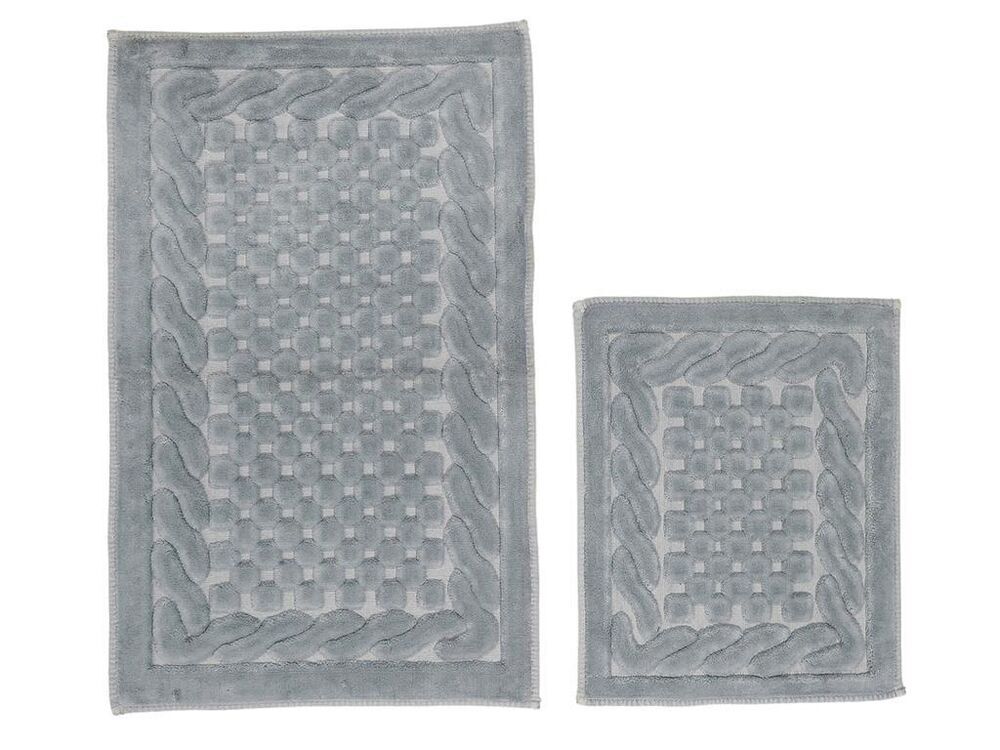 Pitikare Cotton Bath Mat Set 2 PCS - Gray