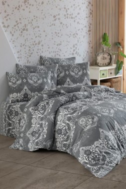 Piyare Bedding Set 3 Pcs, Duvet Cover 160x200, Sheet 160x240, Pillowcase, Single Size, Self Patterned, Queen Bed Daily use - Thumbnail