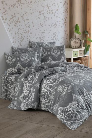 Piyare Bedding Set 3 Pcs, Duvet Cover 160x200, Sheet 160x240, Pillowcase, Single Size, Self Patterned, Queen Bed Daily use