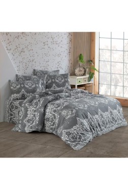 Piyare Bedding Set 3 Pcs, Duvet Cover 160x200, Sheet 160x240, Pillowcase, Single Size, Self Patterned, Queen Bed Daily use - Thumbnail