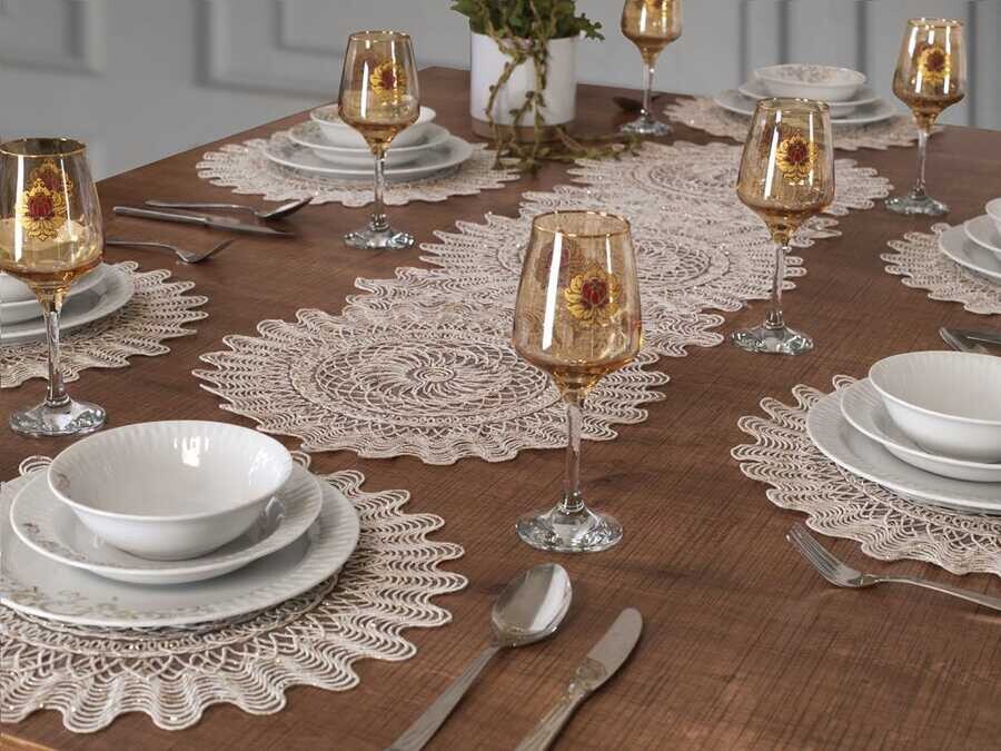 Dowry World - Planet Kordone 7 Piece Dinnerware Cream Gold Dowry World - Planet Kordone 7 Piece Dinnerware Cream Gold