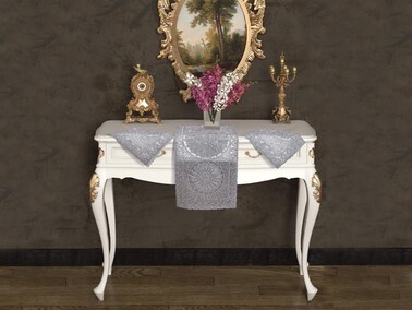 Dowry World - Planet Silvery 3-Piece Bedroom Set - Gray