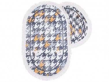 Çeyiz Diyarı - Polygon Oval Bath Mat Set 2 Liter Mix Çeyiz Diyarı - Polygon Oval Bath Mat Set 2 Liter Mix