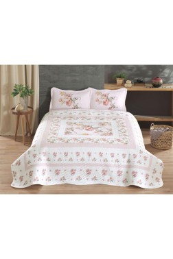 Pomenna Quilted Bedspread Set 3pcs, Coverlet 240x250, Pillowcase 50x70, Double Size, - Thumbnail