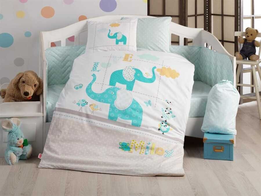 Pretty Baby Duvet Cover Set Turquoise