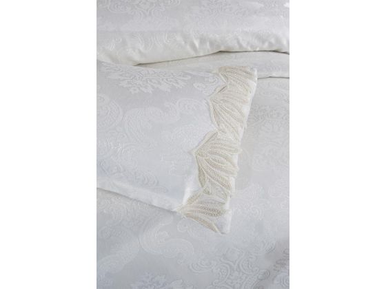 Pride Bedspread Set 3pcs, Coverlet 230x250, Pillowcase 50x70, Double Size, Cream