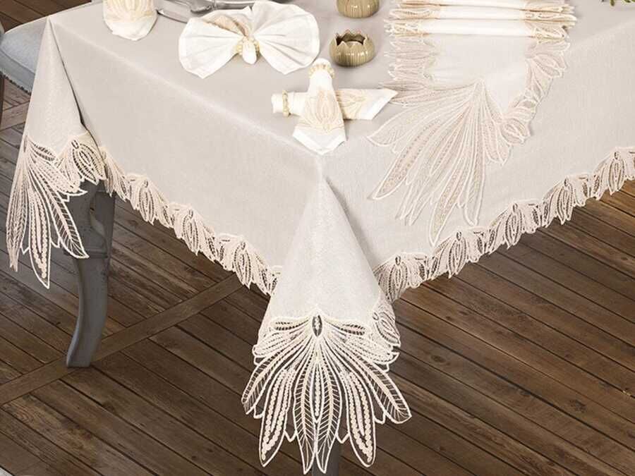 Pride Table Cloth 160x260 Cm 26 Pieces Cream