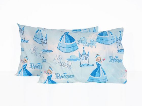 Princess Pillow Cover 2 PCS - Blue