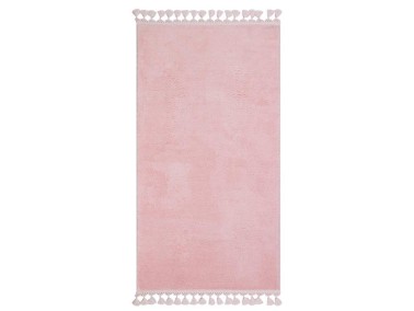 Puffy Non-Slip Base Rectangular Carpet 80x150 Cm Pink - Thumbnail