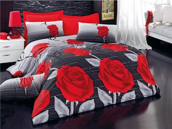 Purple Dream 100% Cotton Single Duvet Cover Set Red