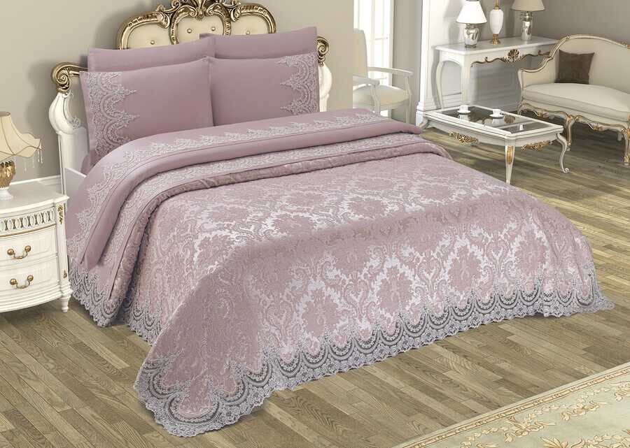 Dowry World - Queen طقم جهاز للعرائس مطرز لون وردي Dowry World - Queen طقم جهاز للعرائس مطرز لون وردي