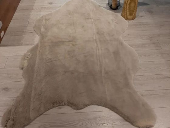 Rabbit Hide Shaped Non-Slip Carpet 90x150 Cm Mink