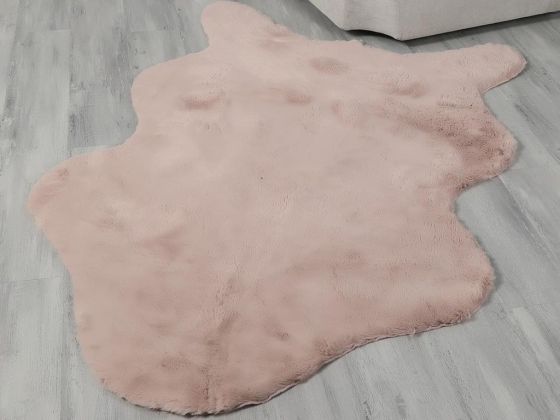 Rabbit Hide Shaped Non-Slip Carpet 90x150 Cm Pink