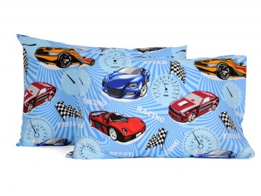 Çeyiz Diyarı - Racing Pillow Cover Set 2 PCS - Blue Çeyiz Diyarı - Racing Pillow Cover Set 2 PCS - Blue