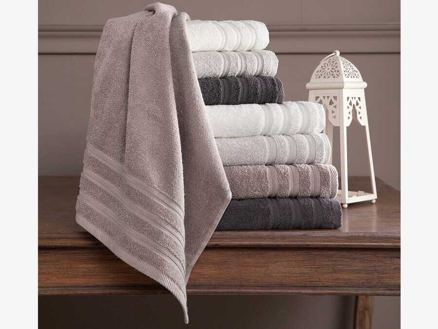 Dowry World - Rainbow 8-Piece Bath Towel Set Grey Dowry World - Rainbow 8-Piece Bath Towel Set Grey