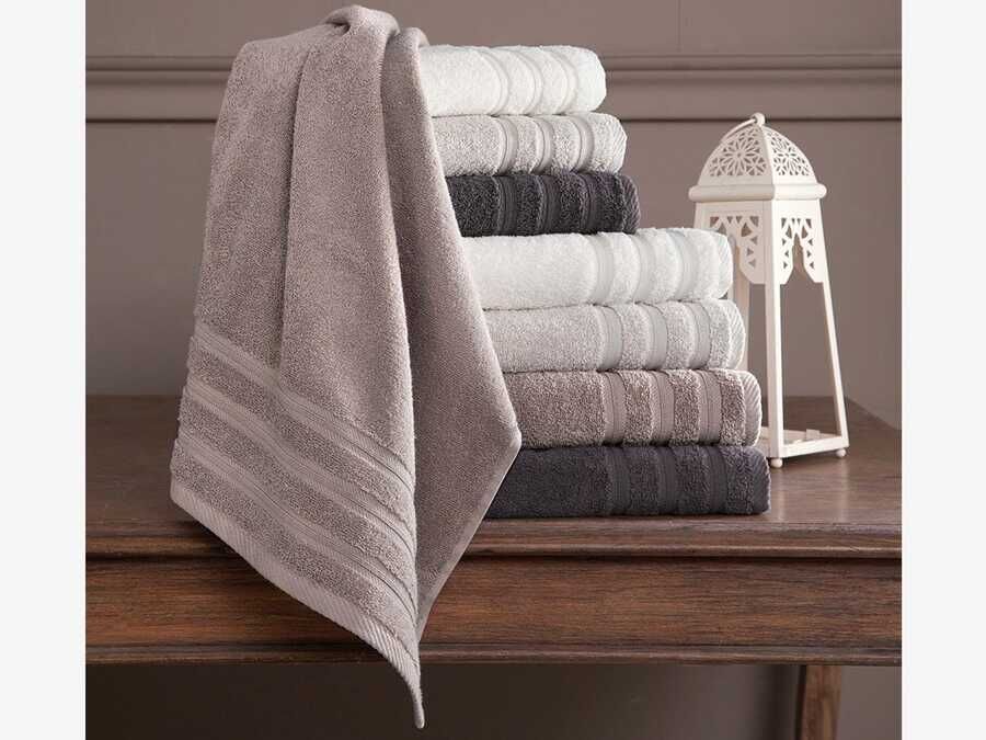  Rainbow 8-Piece Bath Towel Set Grey