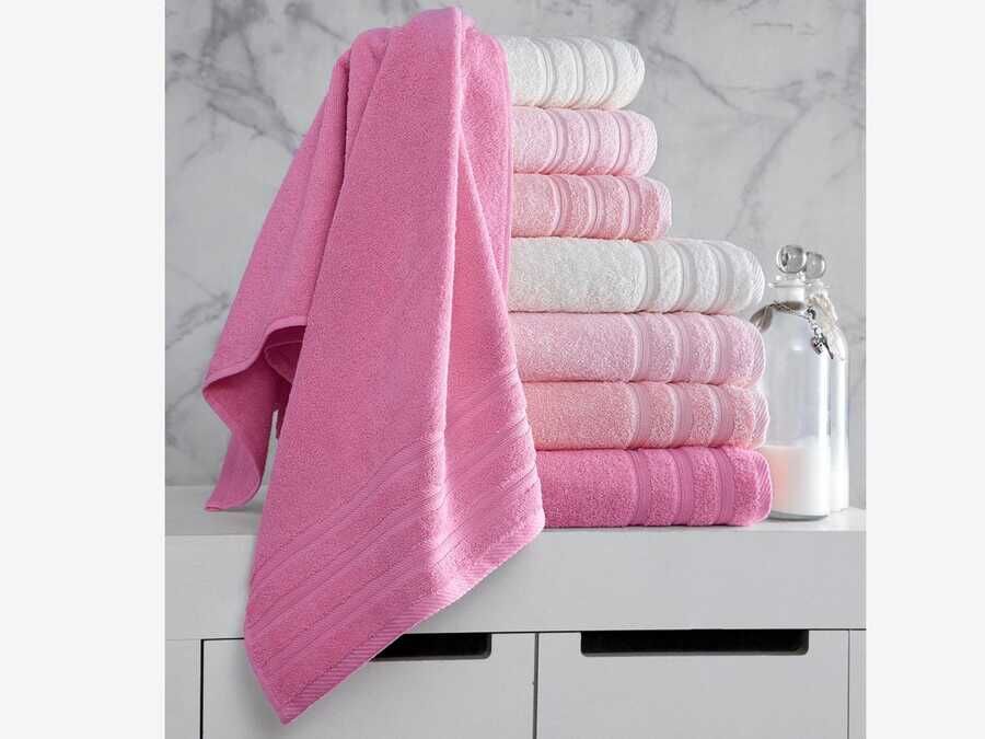  Rainbow 8-Piece Bath Towel Set Powder