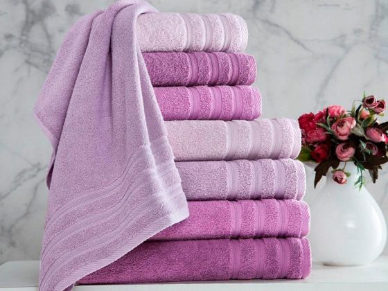 Rainbow Bath Towel 90x150 Cm 4 Pieces Purple