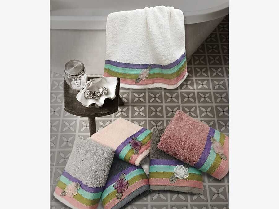 Rainbow Flower Hand Face Towel 6 Pieces