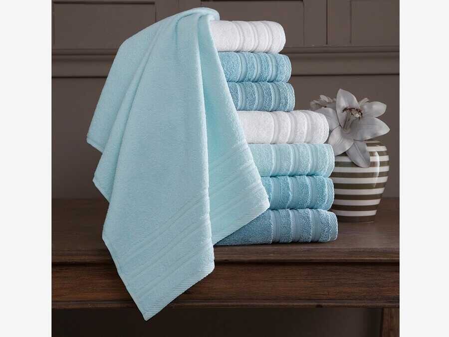 Dowry World - Rainbow 4-Piece Hand Face Towel Set Blue Dowry World - Rainbow 4-Piece Hand Face Towel Set Blue