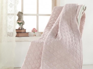 Dowry World - غطاء سرير مزدوج - وردي Rimma