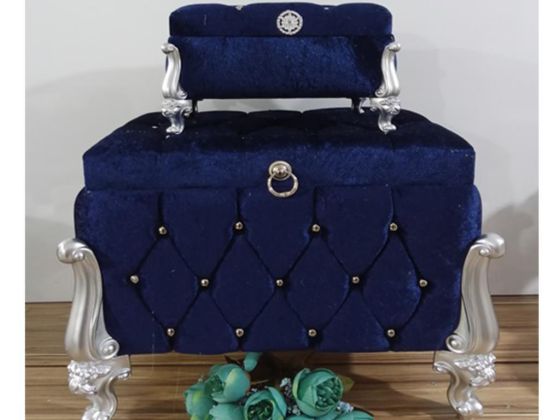 Rochella Split Square 2 Pack Dowry Chest Navy Blue