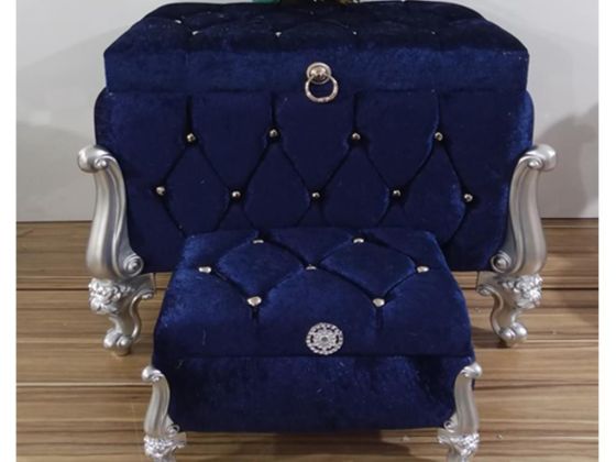 Rochella Split Square 2 Pack Dowry Chest Navy Blue